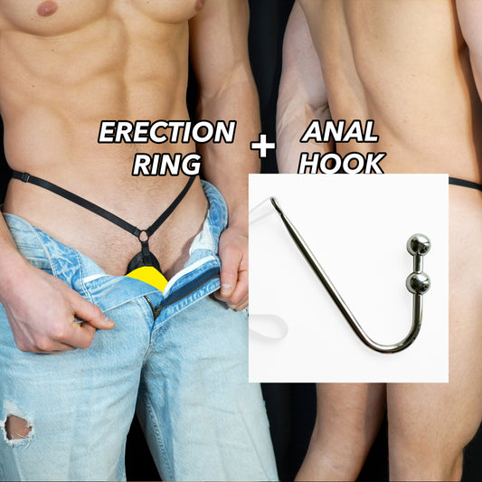 THONG W/ BEADED ANAL HOOK #178