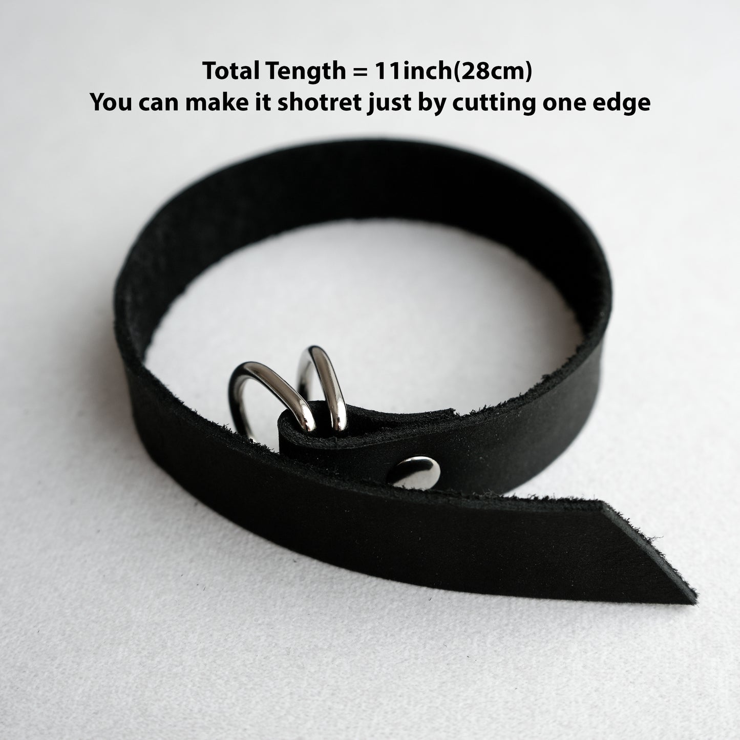 10.5'' LEATHER COCK RING #206